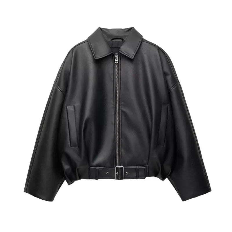 PU Leather Bomber Jackets