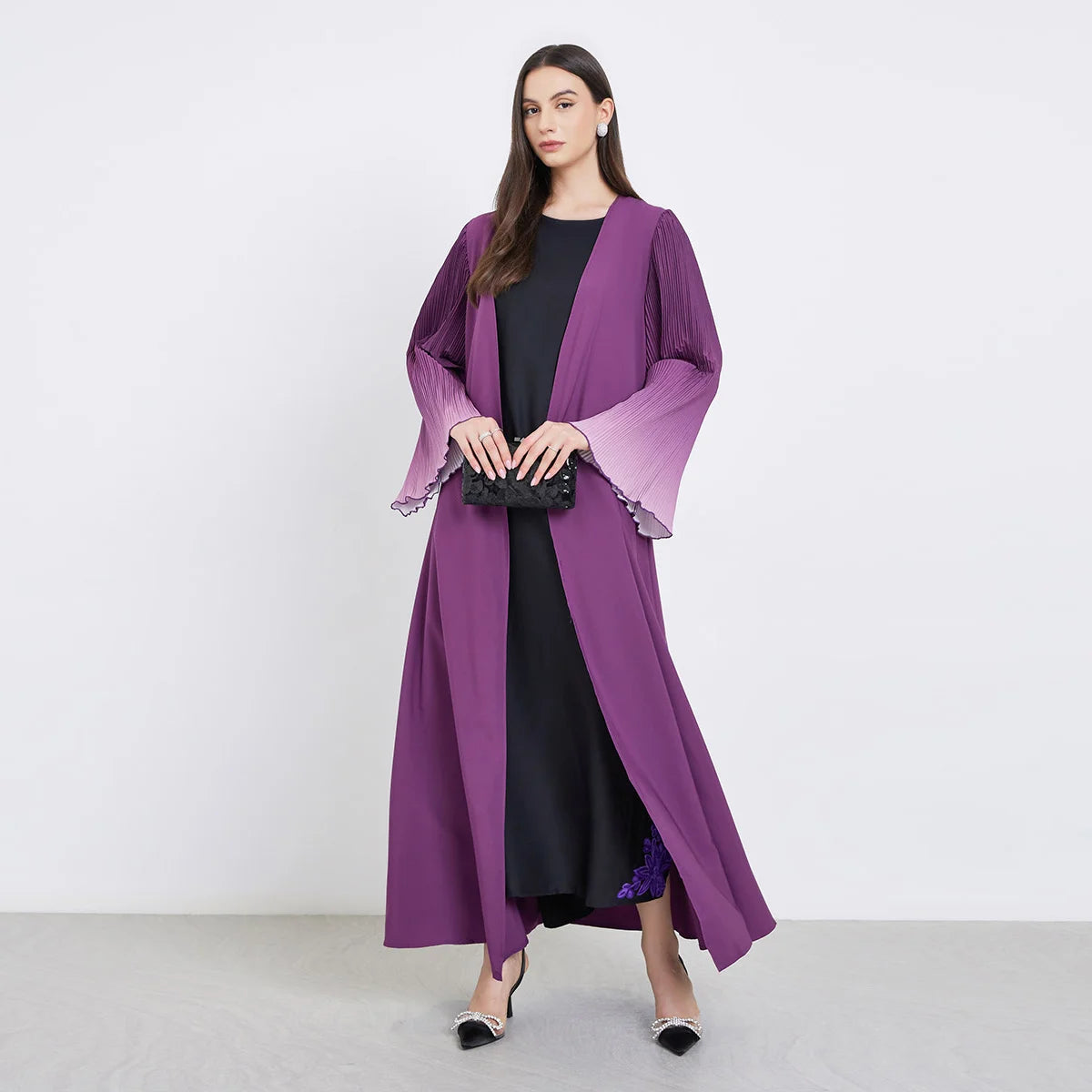 Flare Sleeve Open Abaya