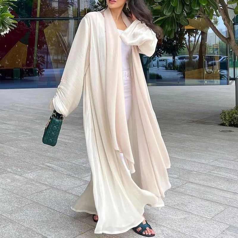 Satin Open Abaya