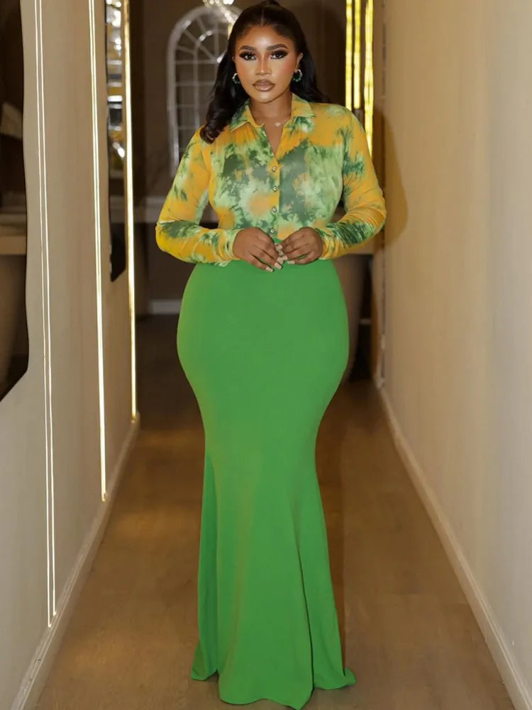 Elegant African Kaftan Dress