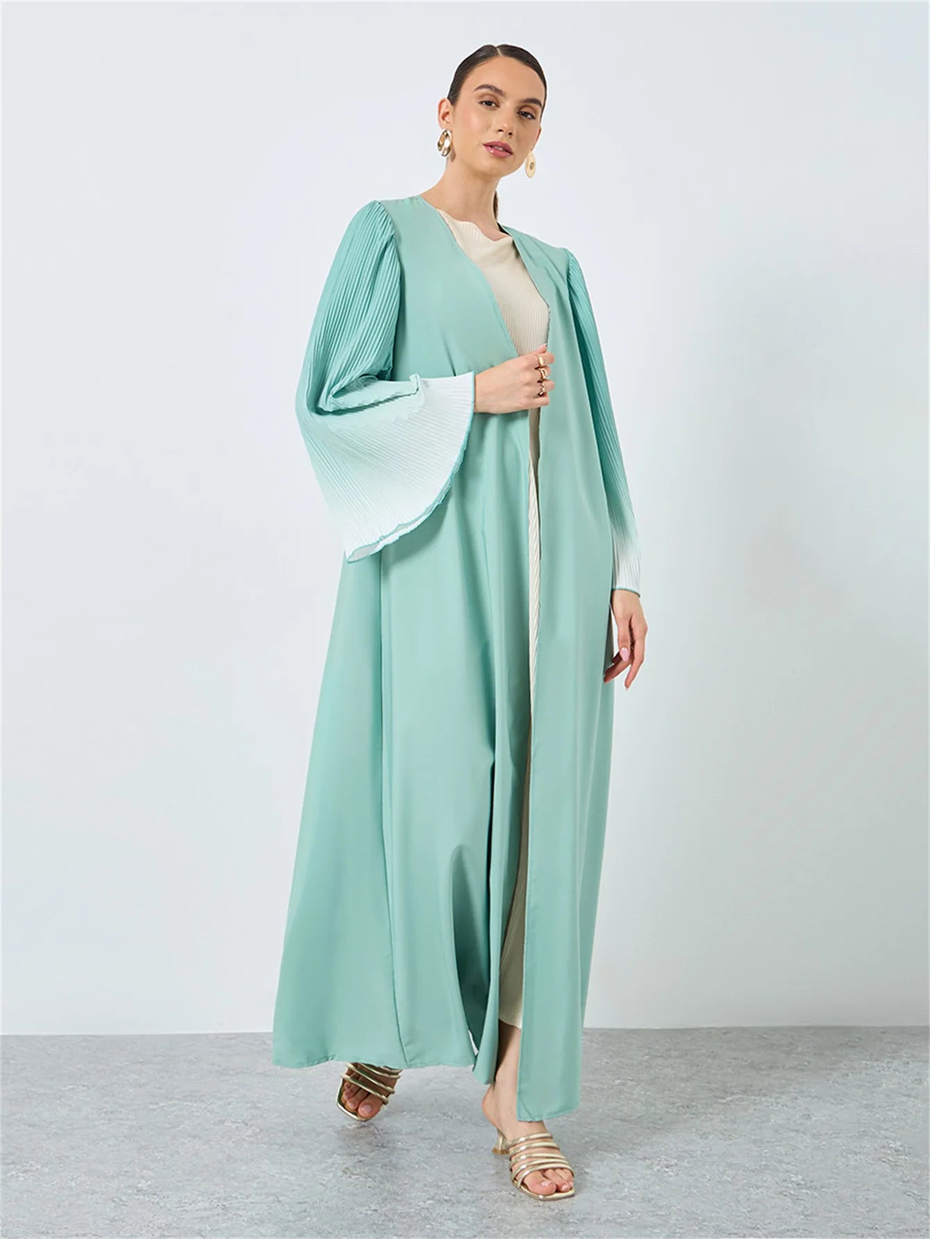 Flare Sleeve Open Abaya