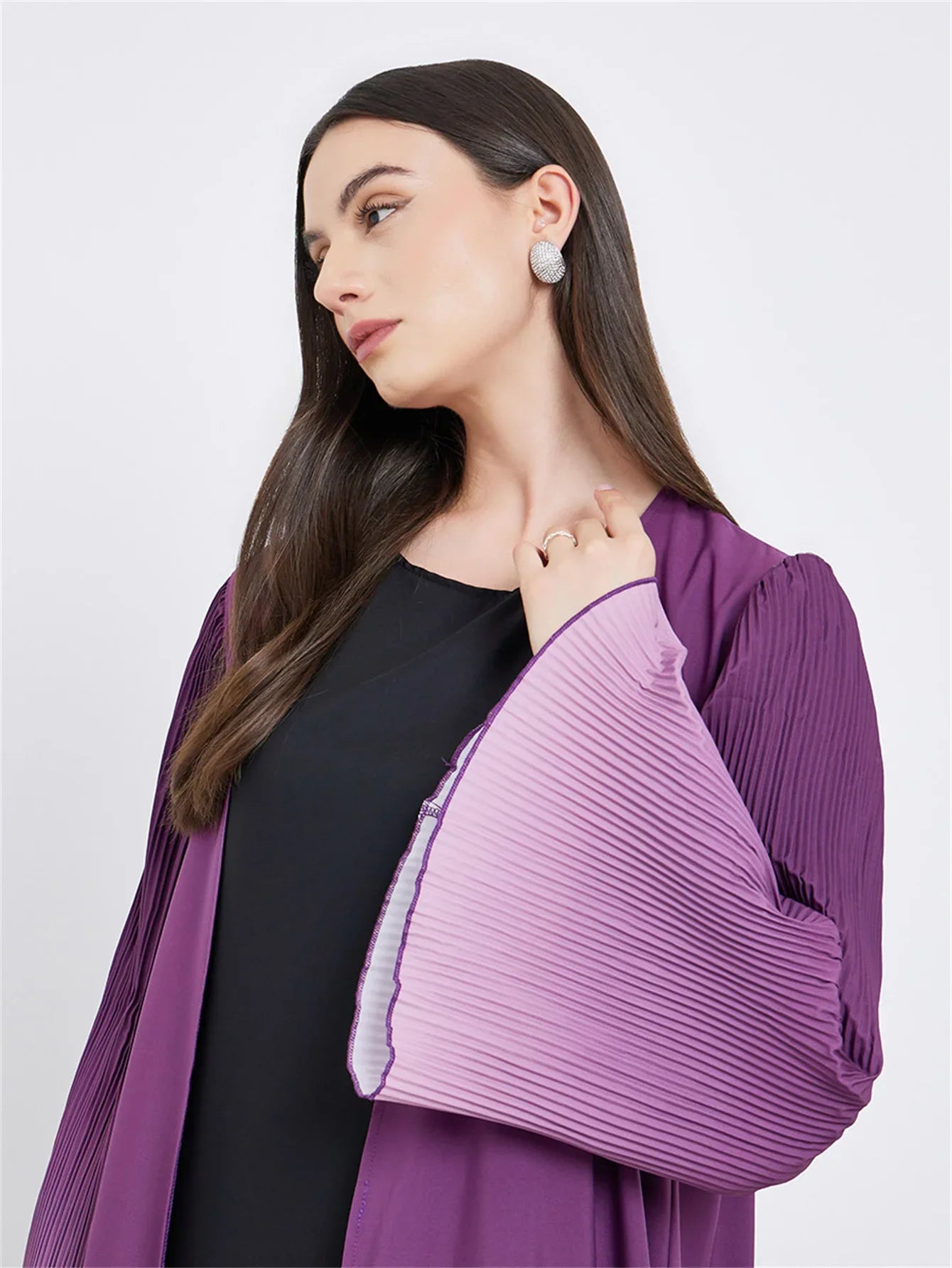 Flare Sleeve Open Abaya