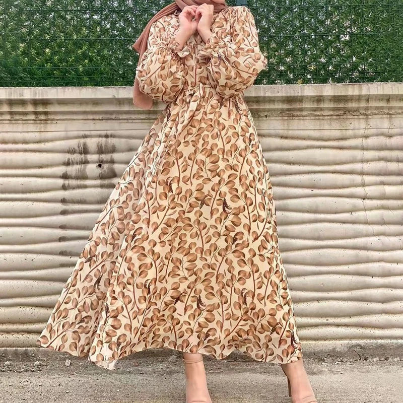 Elegant Chiffon Muslim Dress