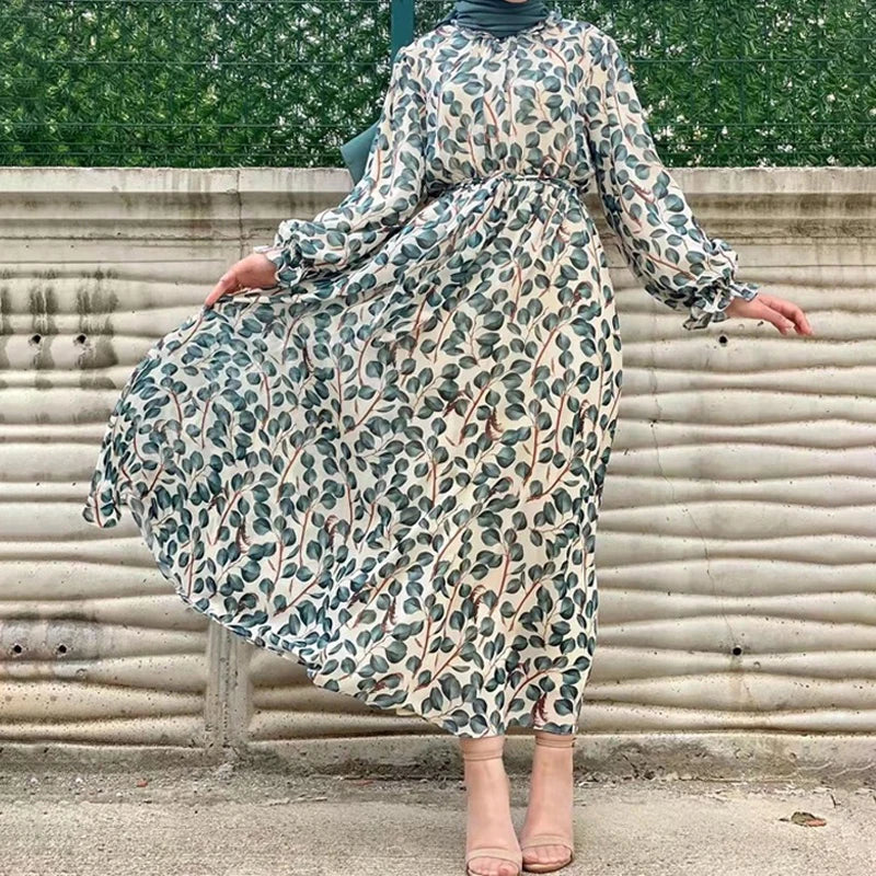 Elegant Chiffon Muslim Dress