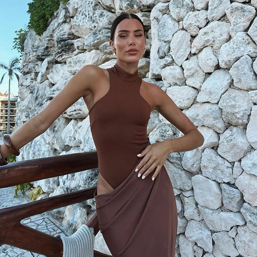 High Waist Dress Female Autumn Skinny Elegant Party Clubwear