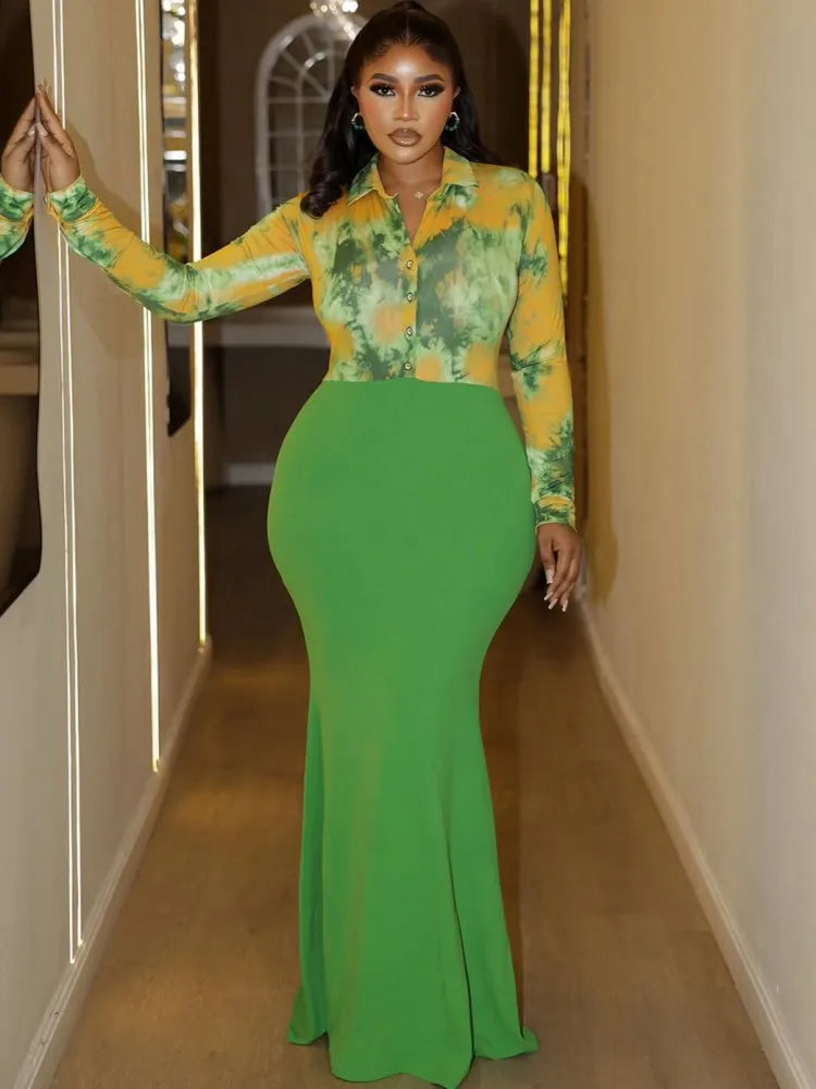 Elegant African Kaftan Dress