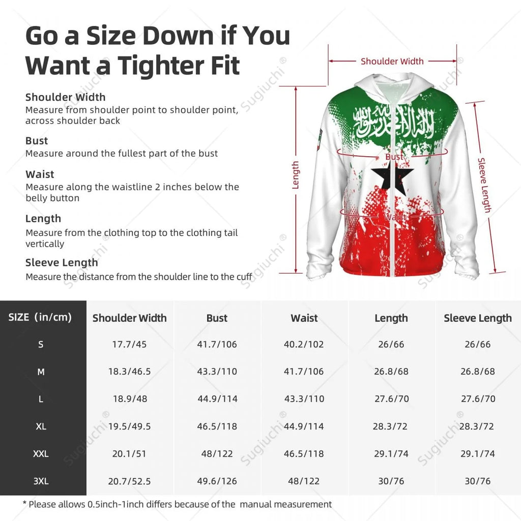 Somaliland Flag Sun Protection Hoodie