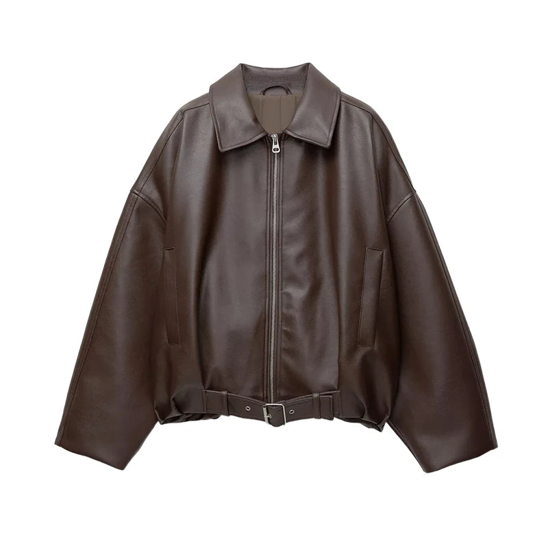 PU Leather Bomber Jackets